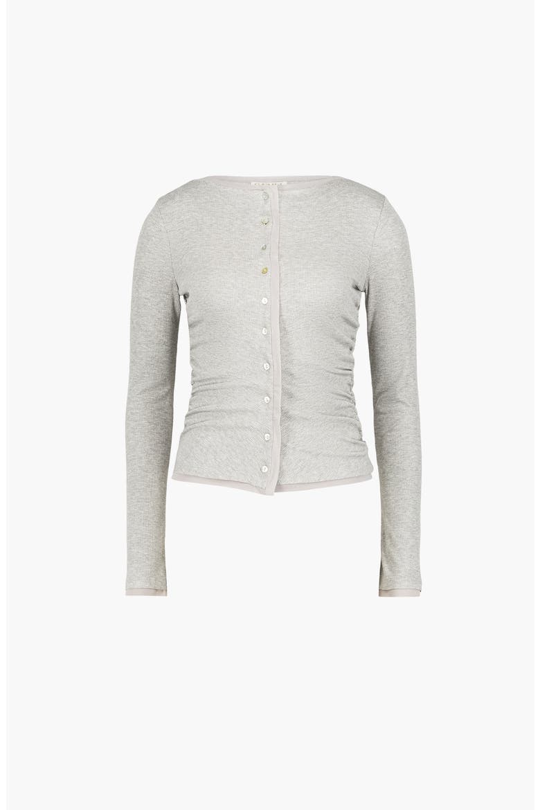 Maja Rib Jersey Cardigan, Main, color, Light Grey