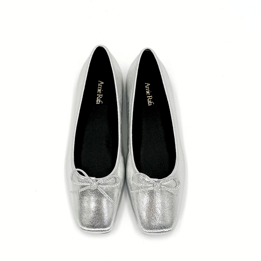 Madrid Ballet Flats, Alternate, color, Silver