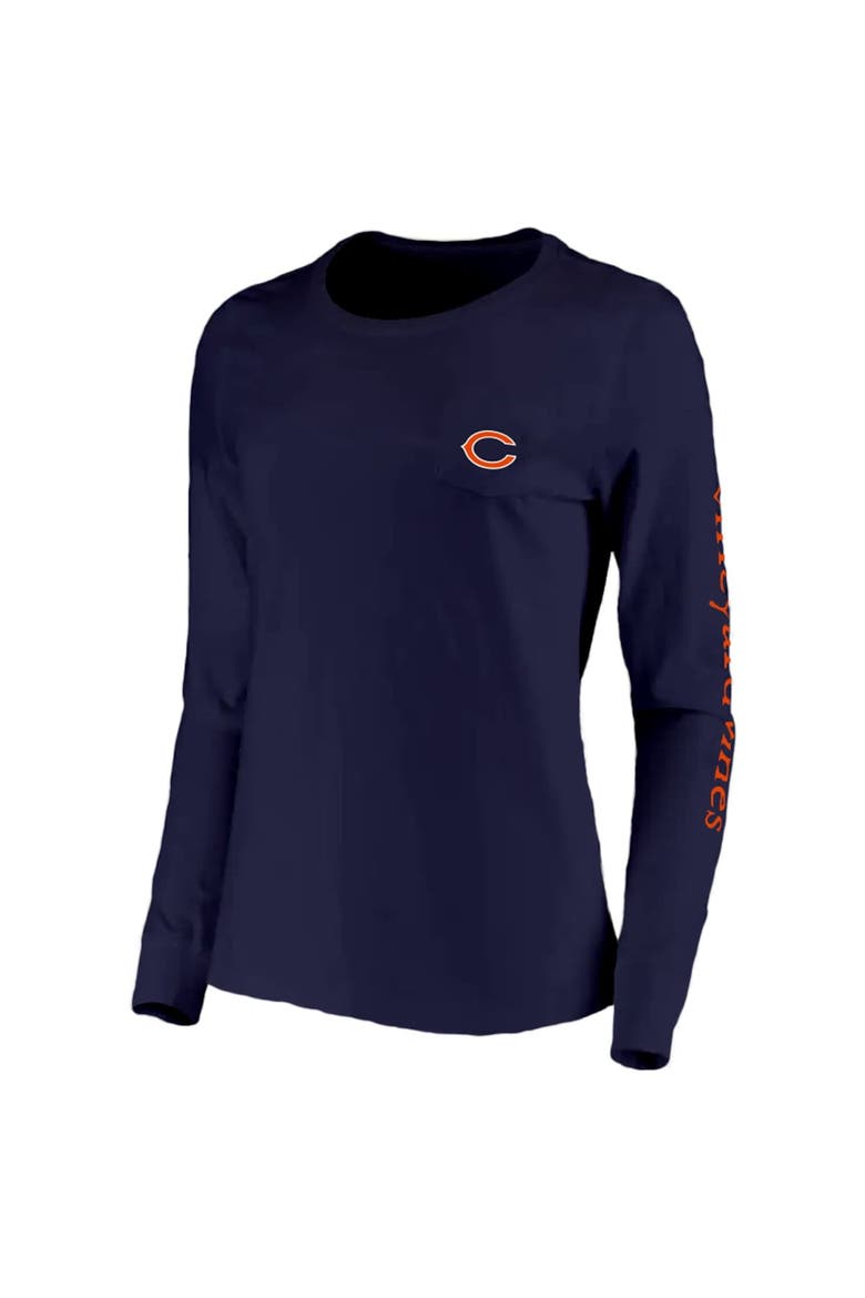 Women's Vineyard Vines Navy Chicago Bears Helmet Long Sleeve T-Shirt, Alternate, color, Navy