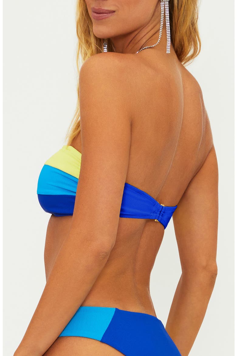 Kay Colorblock Strapless Bikini Top, Alternate, color, RIVIERA COLORBLOCK
