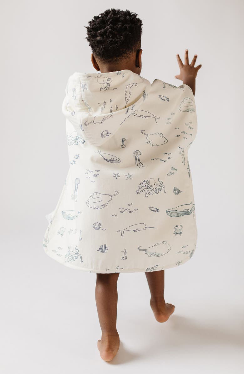 Pehr Cotton Hooded Towel Poncho, Alternate, color, Life Aquatic