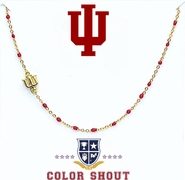 Color Shout Indiana University Side Necklace