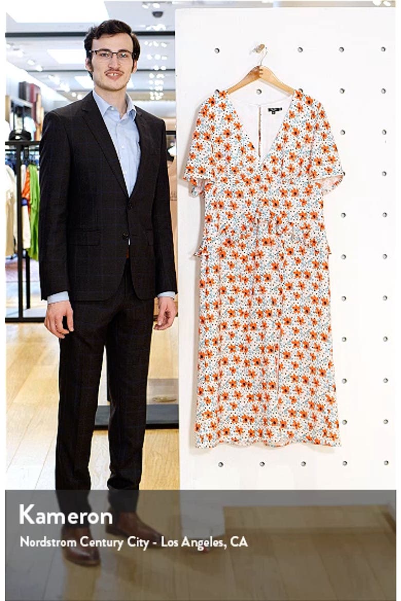 Harrie Floral Ruffle Sheath Dress video
