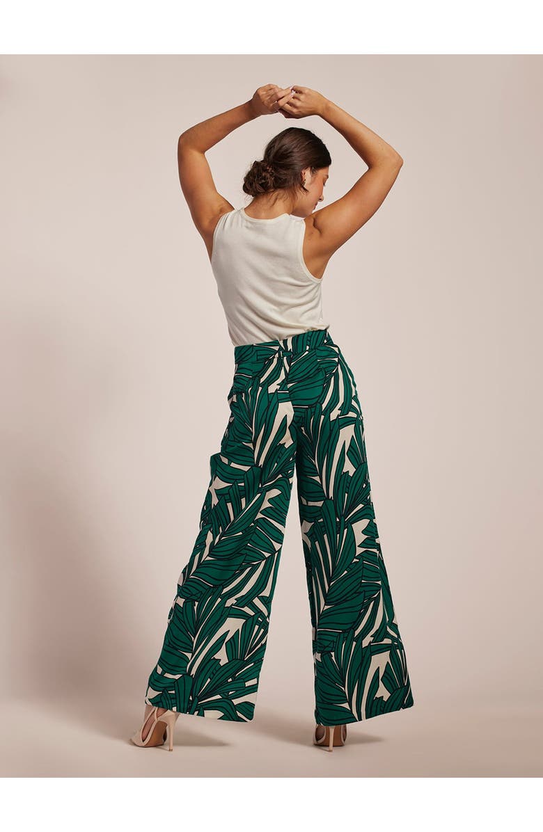 Tori Richard Fronds Forever Clementine Pant, Alternate, color, Forest Green