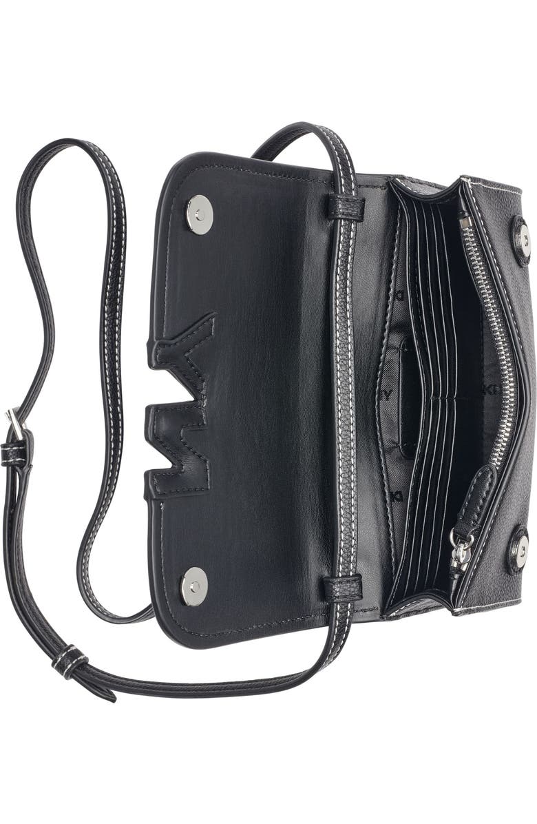 DKNY Nicole Wallet On A String, Alternate, color, Natural/Black
