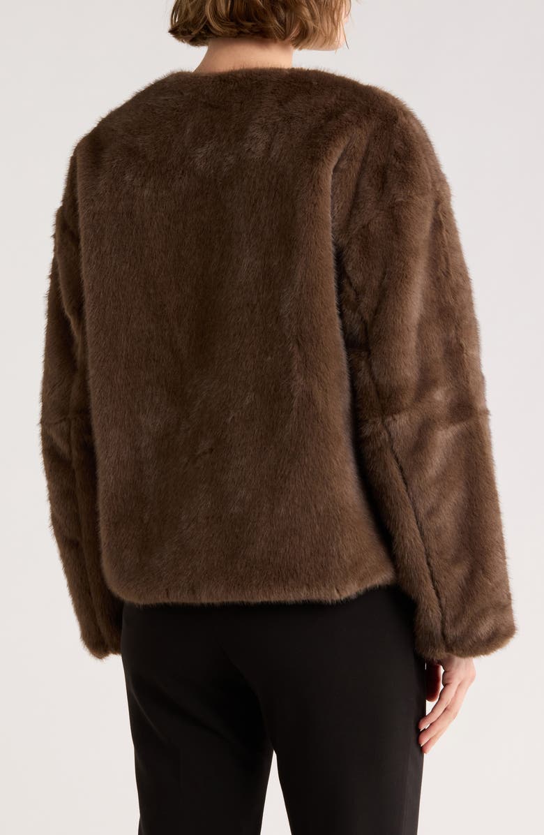 JASON WU Faux Fur Coat, Alternate, color, Chocolate