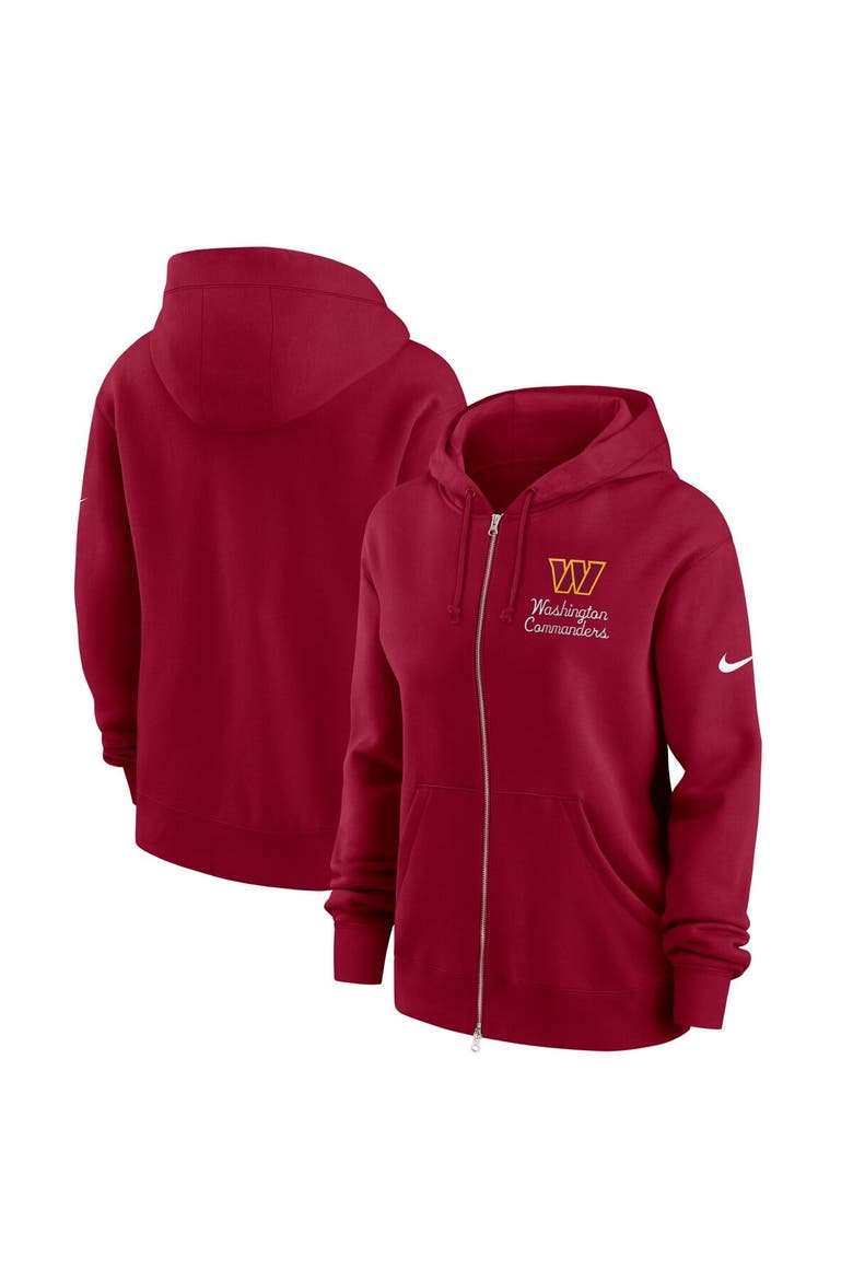 Women's Nike Burgundy Washington Commanders Phoenix Rewind Full-Zip Hoodie, Main, color, Burgundy