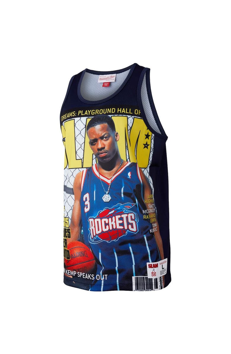 Mitchell & Ness Men's Mitchell & Ness Steve Francis Navy Houston Rockets Slam Player Tank Top, Alternate, color,
