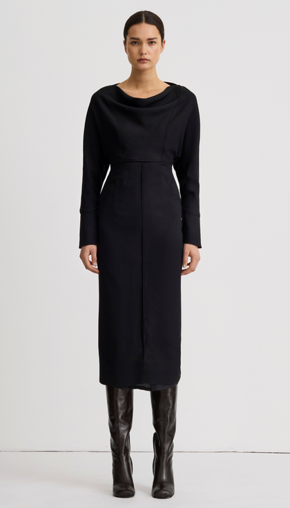 Draped Dolman Dress