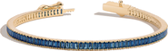 Aurate New York Lab Grown Blue Sapphire Baguette Tennis Bracelet