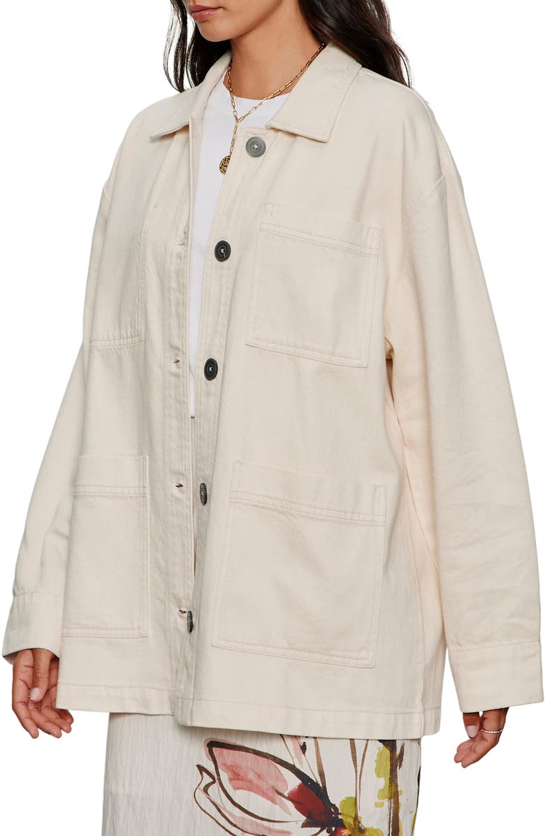 Sanctuary Greenhouse Cotton Jacket, Alternate, color, Collagen White
