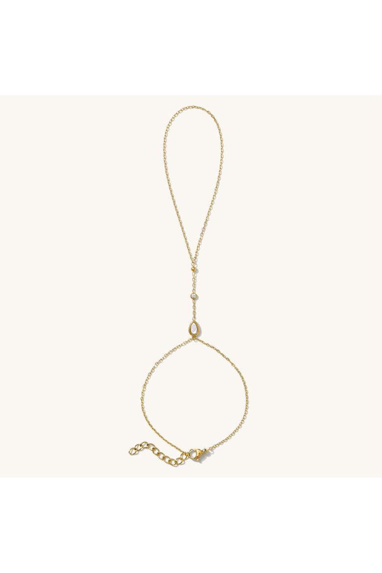 Mother of Pearl Hand Chain, Main, color, Gold