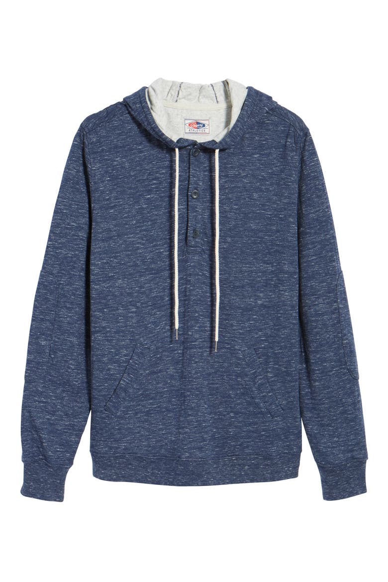 Blake Double Cloth Henley Hoodie, Alternate, color, NAVY HEATHER