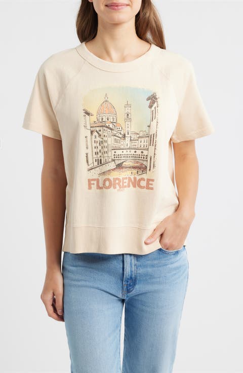 Florence Short Sleeve Cotton Graphic Sweatshirt