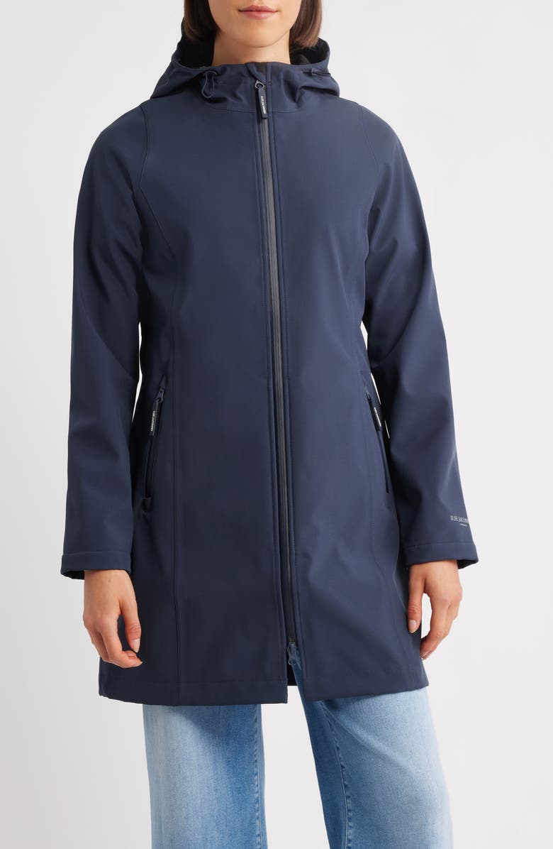 Ilse Jacobsen Daybreak Water Repellent Coat, Main, color, Dark Indigo