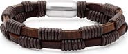 STEELTIME Men's Wrapped Leather Bracelet