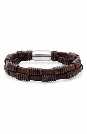 Men's Wrapped Leather Bracelet