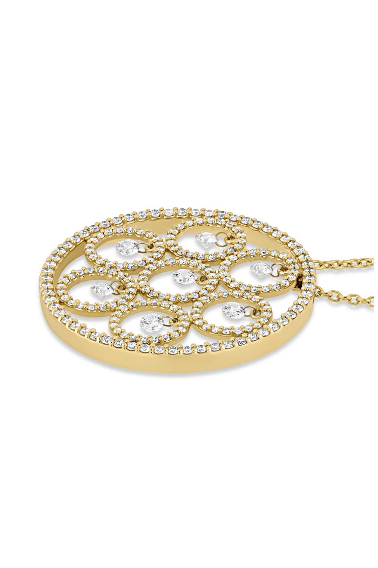 18K Gold Liora Natural Dancing Diamond Medallion Pendant Necklace, Alternate, color, 18K YELLOW GOLD