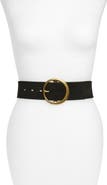 Treasure & Bond Round Buckle Suede Belt