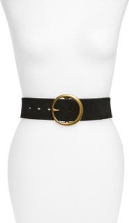 Treasure & Bond Round Buckle Suede Belt
