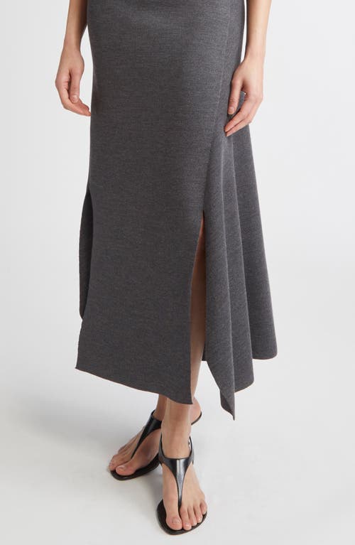 Fforme Clara Merino Wool Blend Knit Midi Dress In Gray