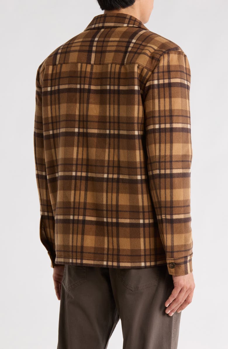 PAIGE Rangel Fleece Lined Plaid Flannel Jacket, Alternate, color, Woodland Clove