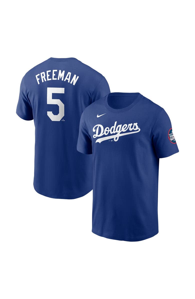 Nike Men's Nike Freddie Freeman Royal Los Angeles Dodgers 2025 MLB World Tour: Tokyo Series Name & Number T-Shirt, Alternate, color,