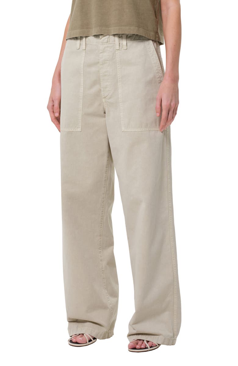 AGOLDE Yuna Low Rise Wide Leg Utility Pants, Main, color, Pumice