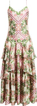 Parker Print Tiered Sleeveless Maxi Dress