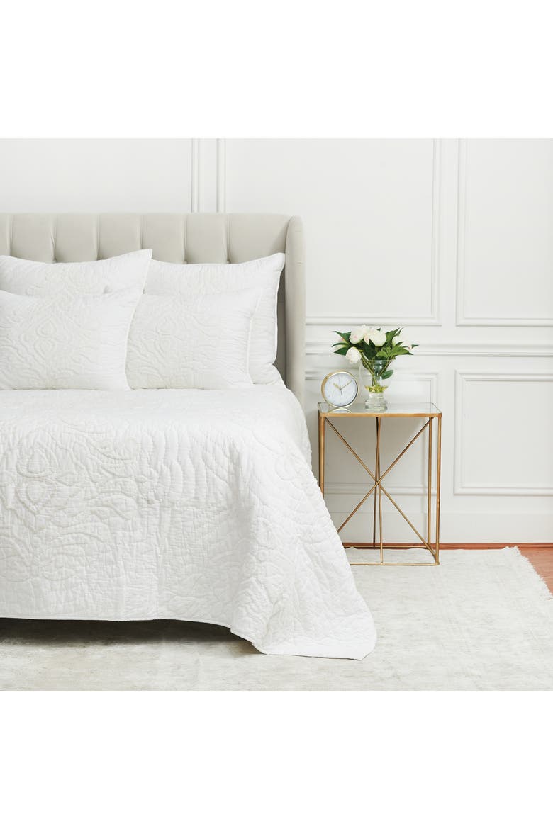 Shyla Dove Queen Quilt, Main, color, White