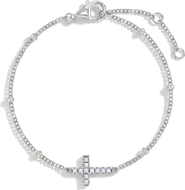 In Season Jewelry CZ Cross Satellite Girls Bracelet
