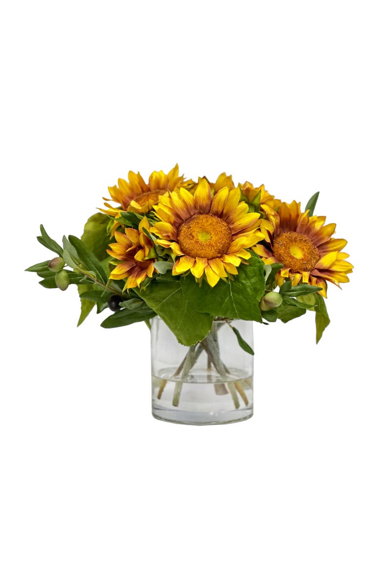 Winward Home Sunflower In Cylinder, Main, color, 