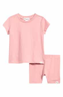 MILES BABY Rose Basics T-Shirt & Bike Shorts Set