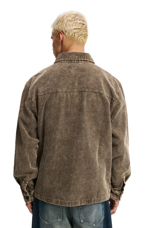 Cotton On Boxy Overshirt In Brown