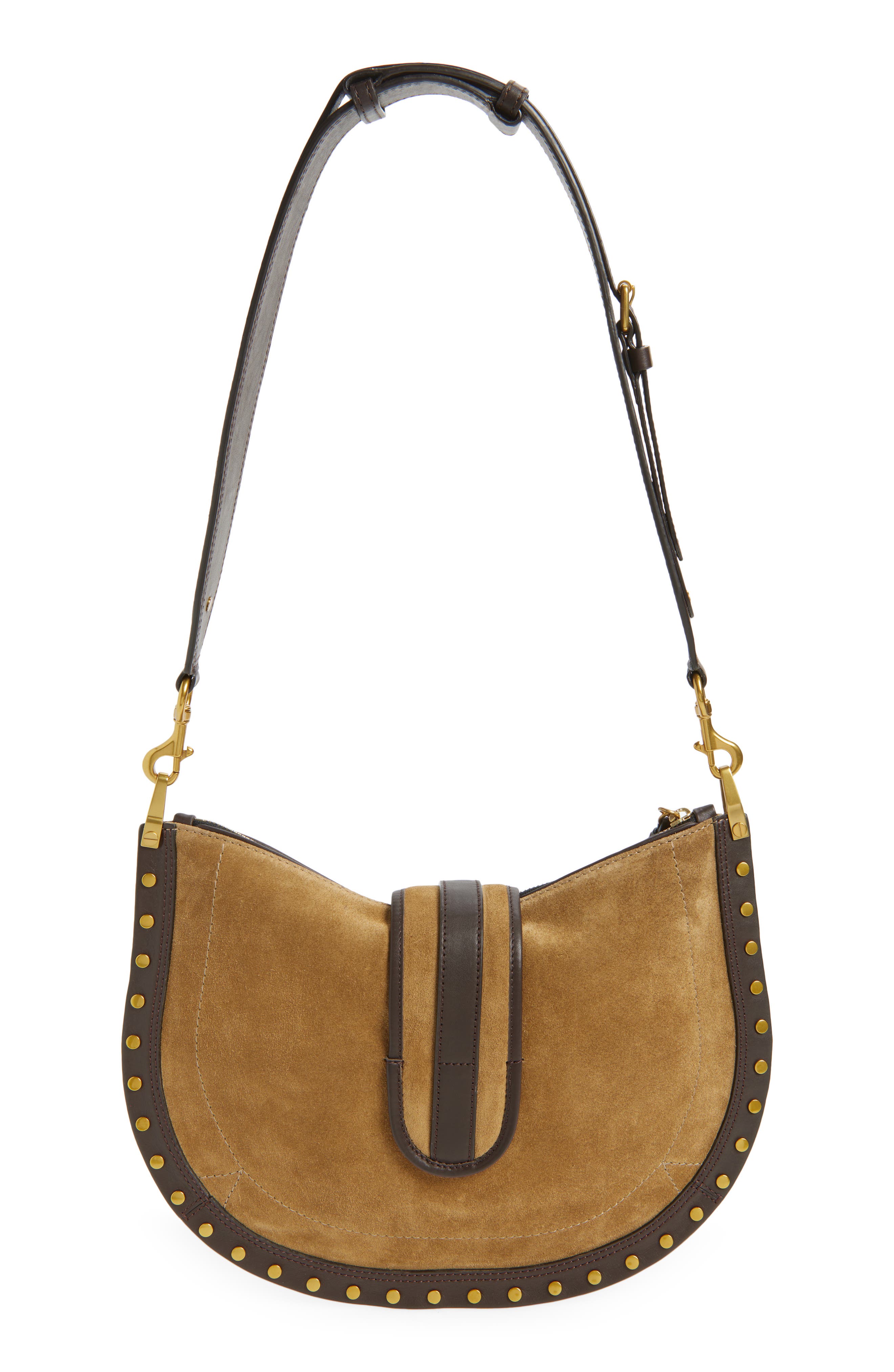 Isabel Marant Oskan Soft Zip Bag, Alternate, color, Taupe