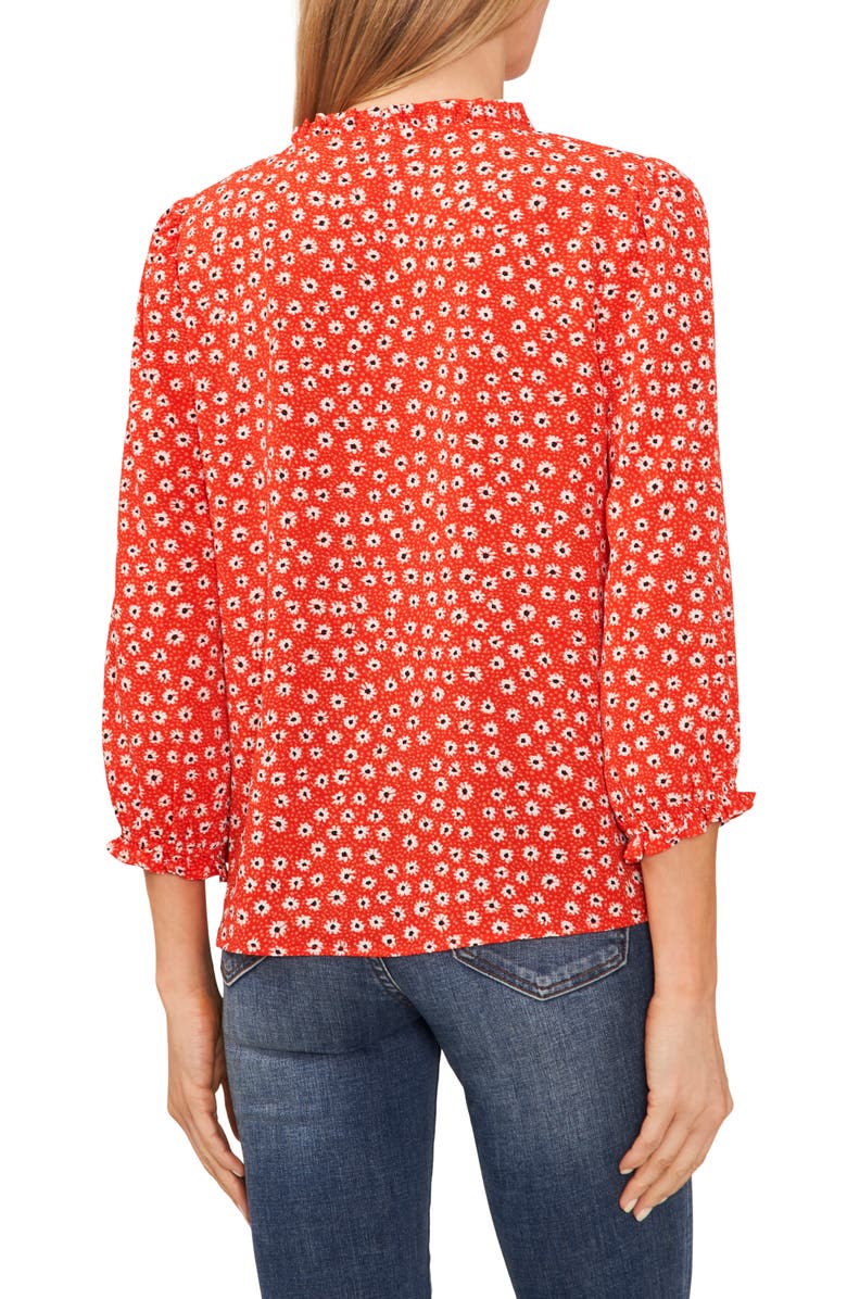 CeCe Floral Print Blouse, Alternate, color, 