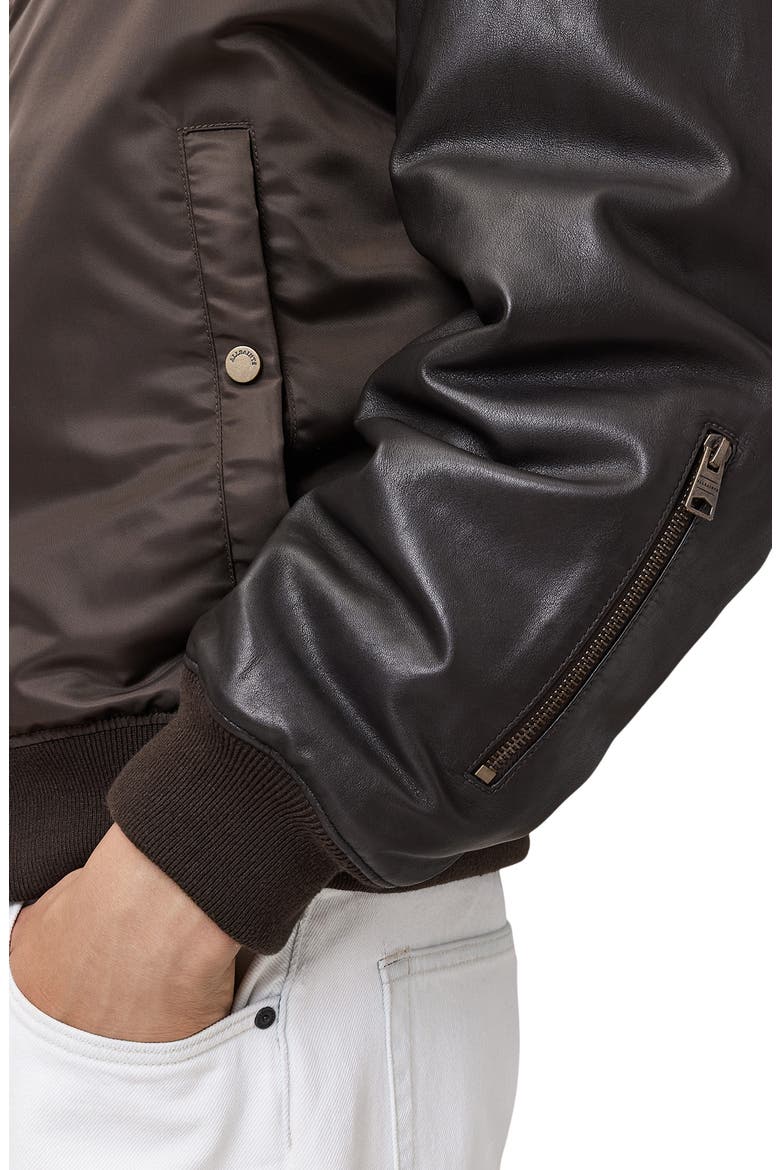 Myler Oversize Nylon Bomber Jacket, Alternate, color, KHAKI