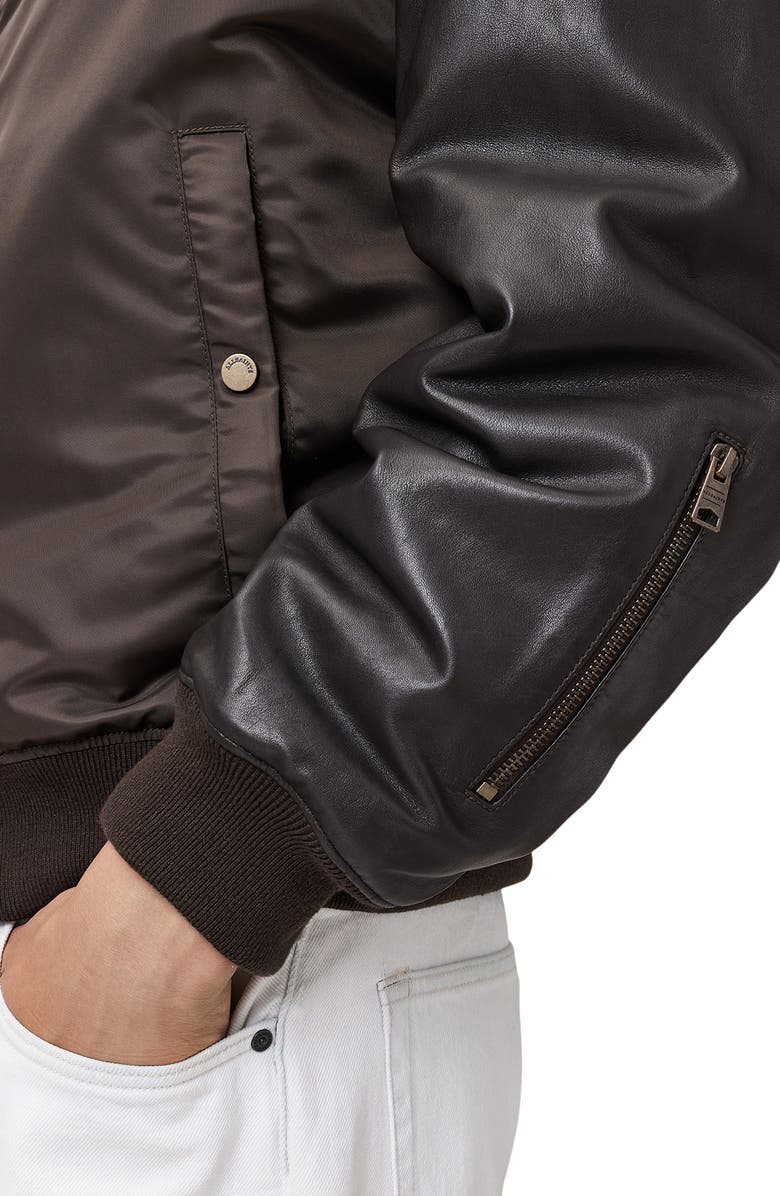 AllSaints Myler Oversize Nylon Bomber Jacket, Alternate, color, Khaki