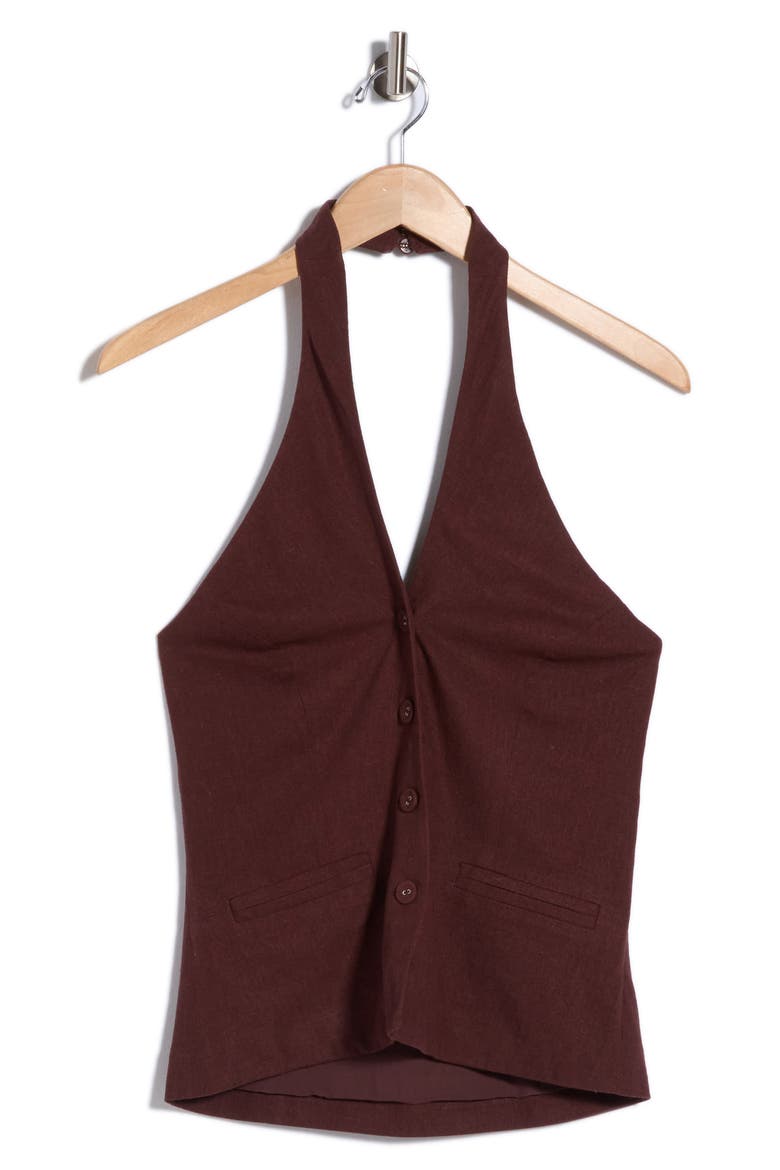 Halter Vest, Alternate, color, SUMMER PLUM