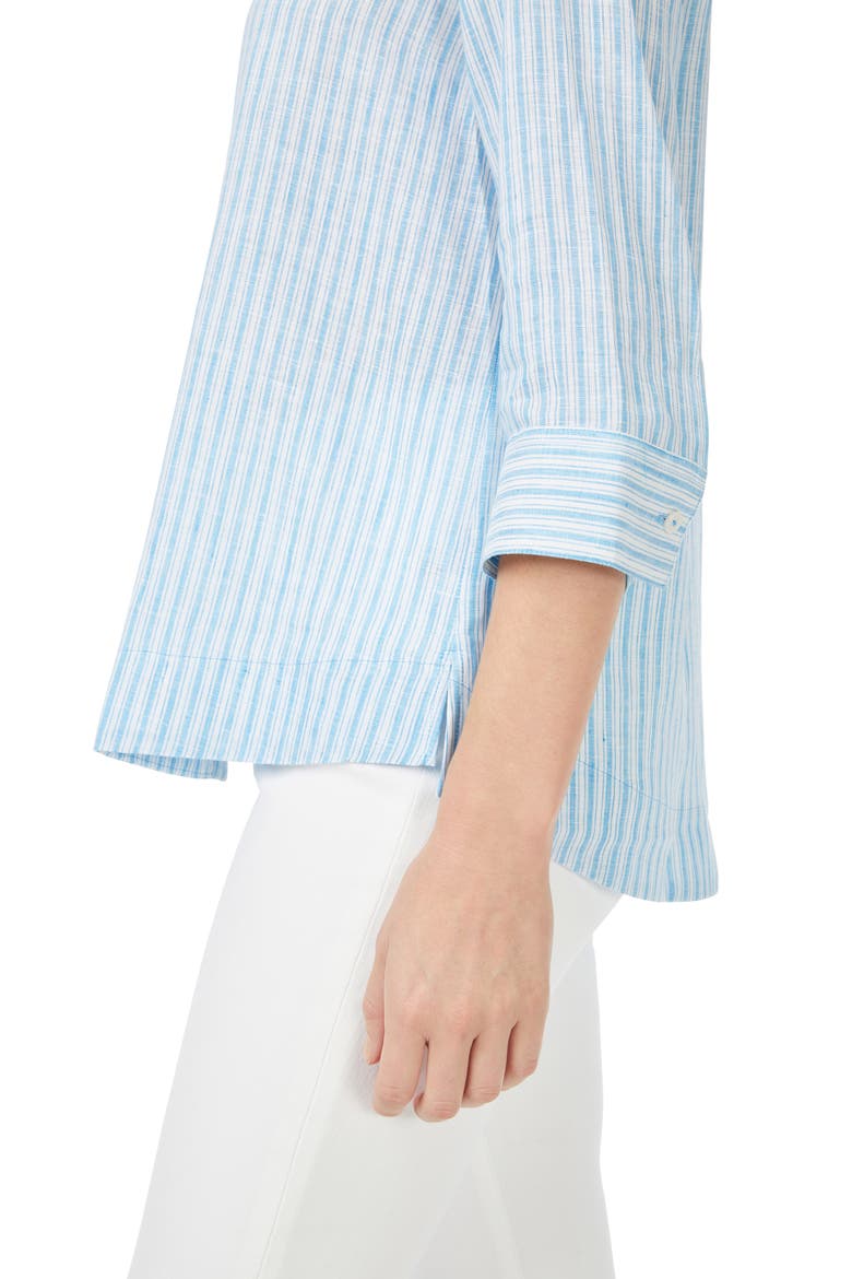 Harley Stripe Linen Button-Up Shirt, Alternate, color, BLUE BREEZE