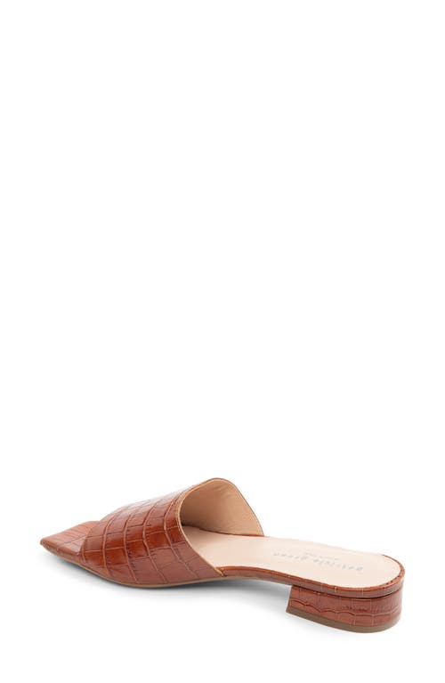 Patricia Green Brooklyn Slide Sandal In Cognac Croc