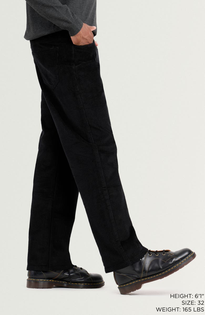 Spring + Mercer Athletic Fit Five-Pocket Corduroy Pants, Alternate, color, Black