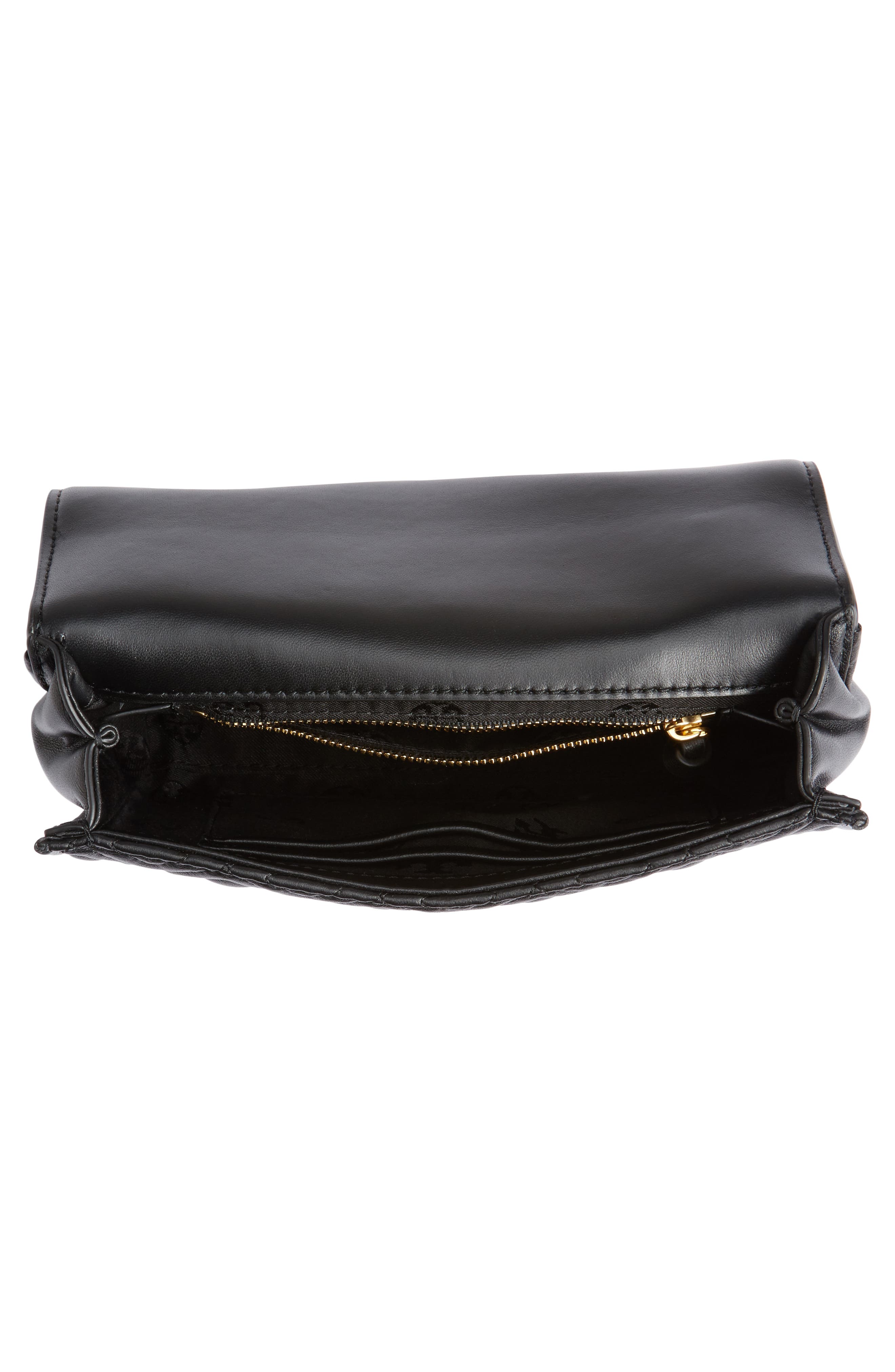 Small Fleming Leather Convertible Shoulder Bag, Alternate, color, BLACK