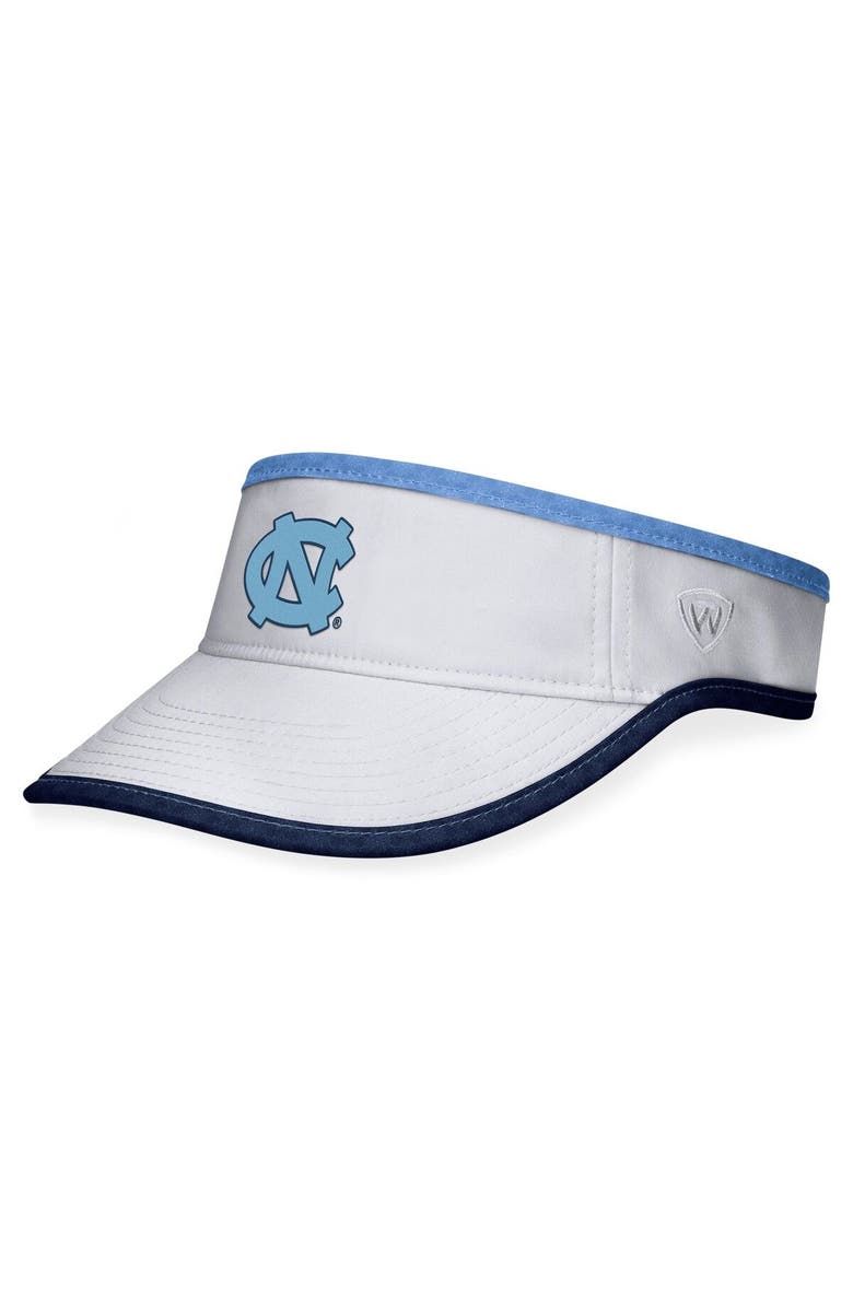TOP OF THE WORLD Men's Top of the World White North Carolina Tar Heels Daybreak Adjustable Visor, Main, color,