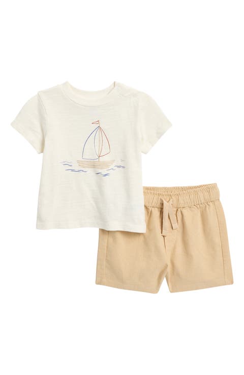 Graphic T-Shirt & Drawstring Shorts Set (Baby)