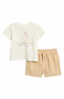 Nordstrom Graphic T-Shirt & Drawstring Shorts Set