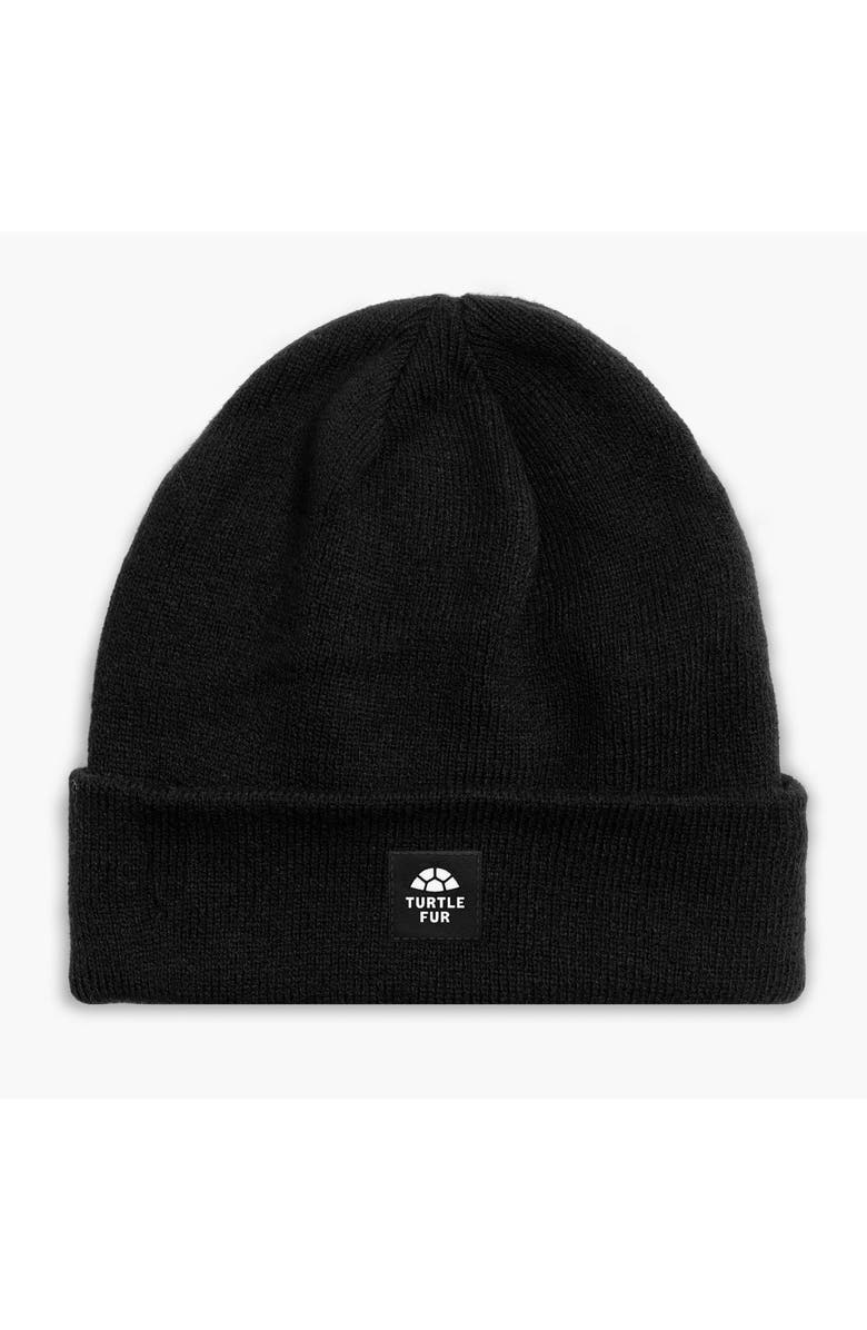 Turtle Fur Explorer Cuffed Beanie, Main, color, Black