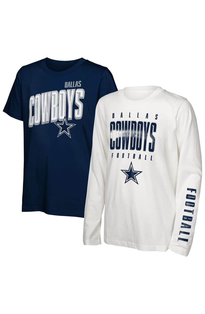 Outerstuff Preschool Outerstuff Dallas Cowboys The Mix Combo T-Shirt Set, Main, color, Navy