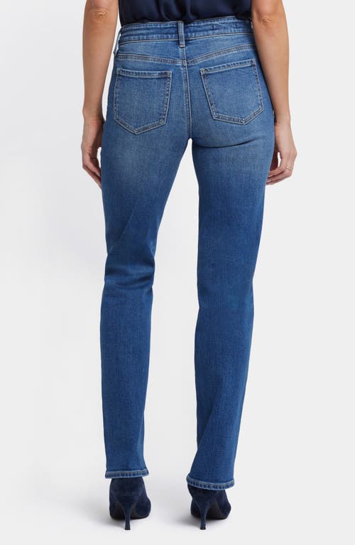 Nydj Marilyn Distressed Straight Leg Jeans In Blue