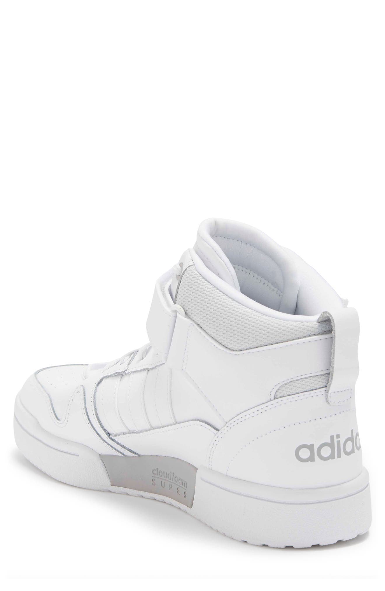 Postmove Mid Sneaker, Alternate, color, FTWR WHITE/FTWR WHITE/GREY TWO